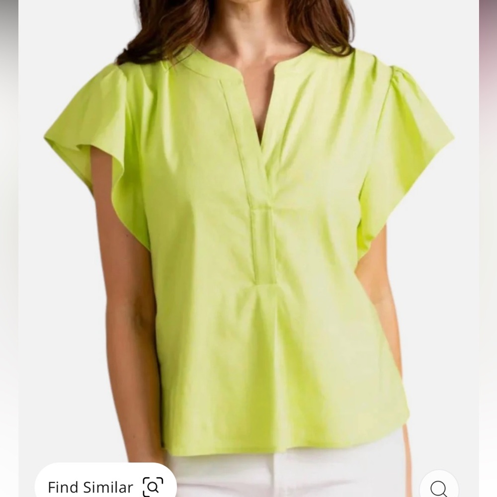 S’EDGE Tara Blouse in Lime Green